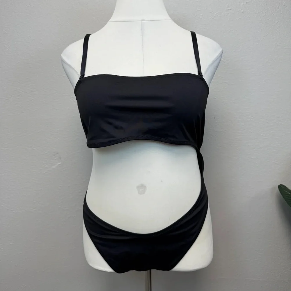 Skims Black Strapless Monokini - New - Size 4X